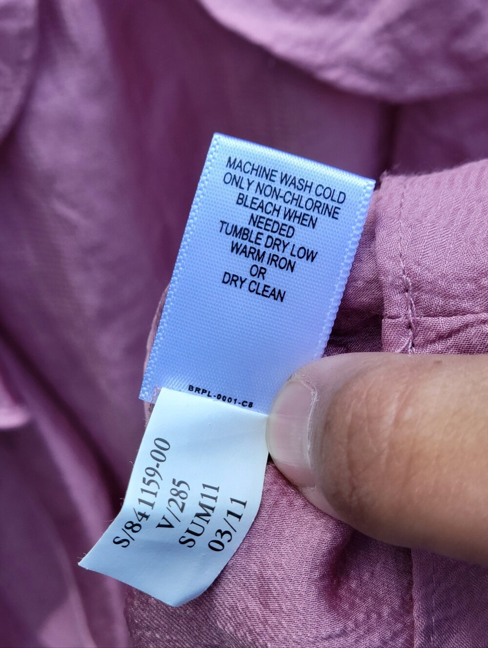 Banana Republic Pink Ruffle Drawstring Blouse - Picture 4 of 5